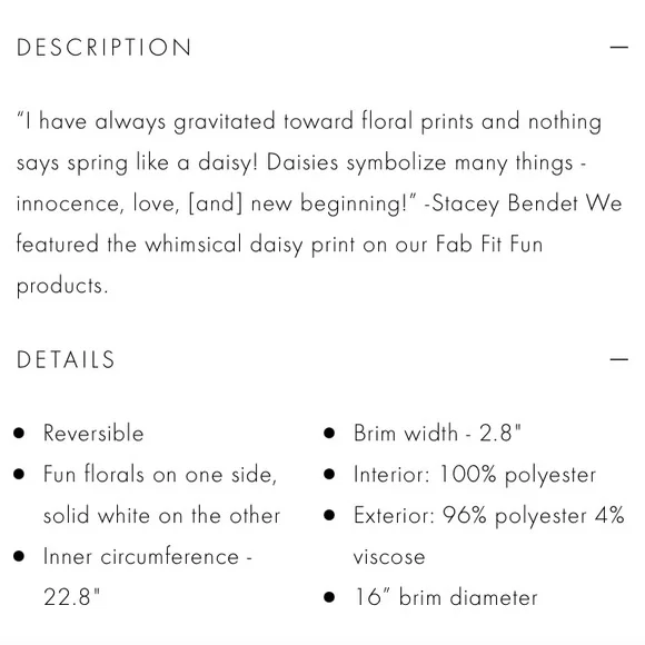 Alice + Olivia Daisy print hat NWT - Picture 6 of 6